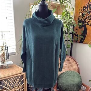 Free People Evergreen Ottoman Pullover Funnel Neck Slouchy Tunic Sweater